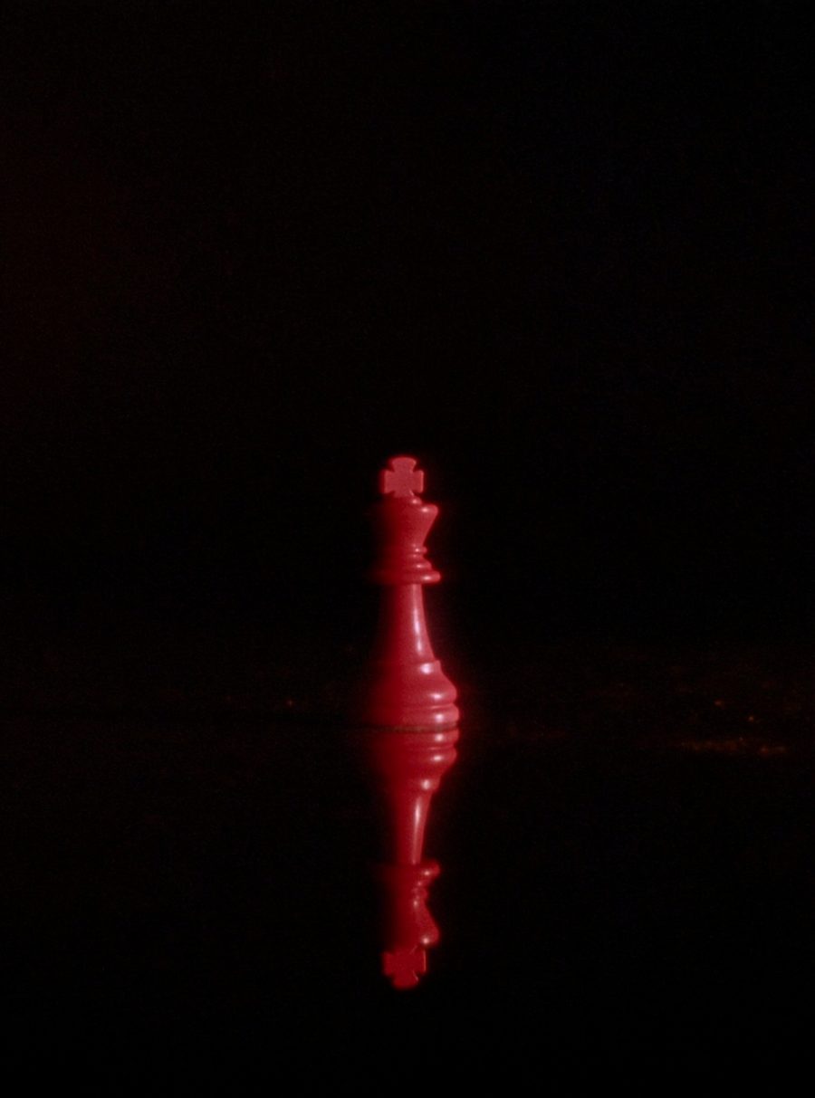 Brand strategy — a red chess king in dramatic light